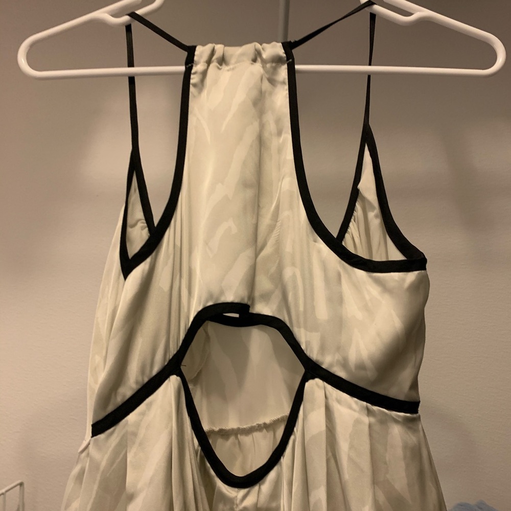 NWT Gap Silk Maxi white and off white